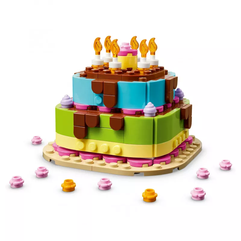 LEGO 40815 Tort urodzinowy - tort do zbudowania ze świeczkami (219 elem.)