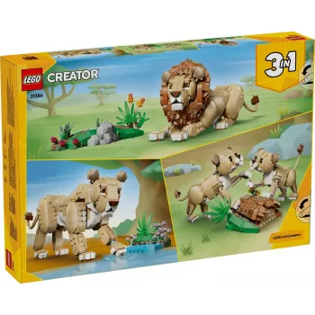 LEGO Creator 3-in-1 31386 Dzikie zwierzęta: Majestatyczny lew (839 elem.)