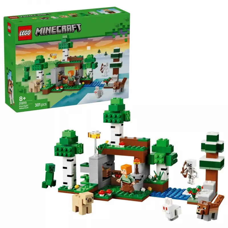 LEGO Minecraft 21593 Przygoda pierwszej nocy (301 elem.)