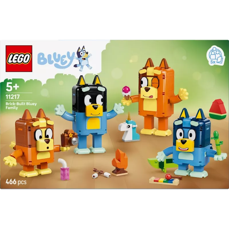 LEGO Bluey 11217 Rodzina Bluey z klocków (466 elem.)