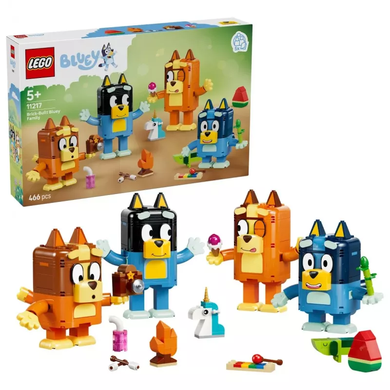 LEGO Bluey 11217 Rodzina Bluey z klocków (466 elem.)