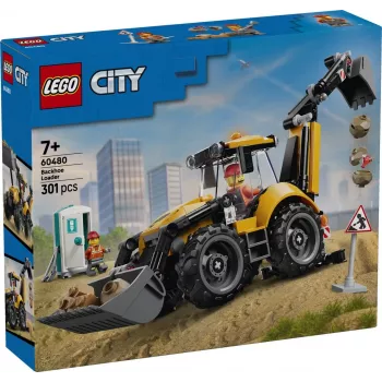 LEGO City 60480 Żółta koparko-ładowarka (301 elem.)