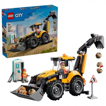 LEGO City 60480 Żółta koparko-ładowarka (301 elem.)