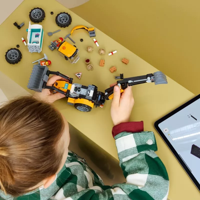 LEGO City 60480 Żółta koparko-ładowarka (301 elem.)