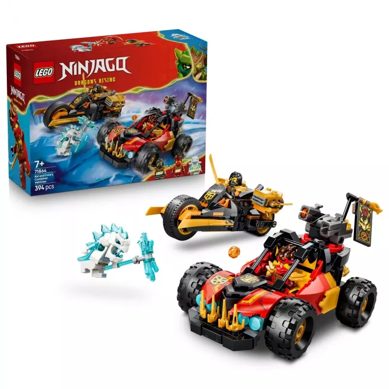 LEGO NINJAGO 71864 Łączące się pojazdy Kaia i Cole'a (394 elem.)