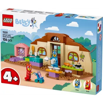 LEGO Bluey 11221 Szkoła z Rustym i Bluey (106 elem.)
