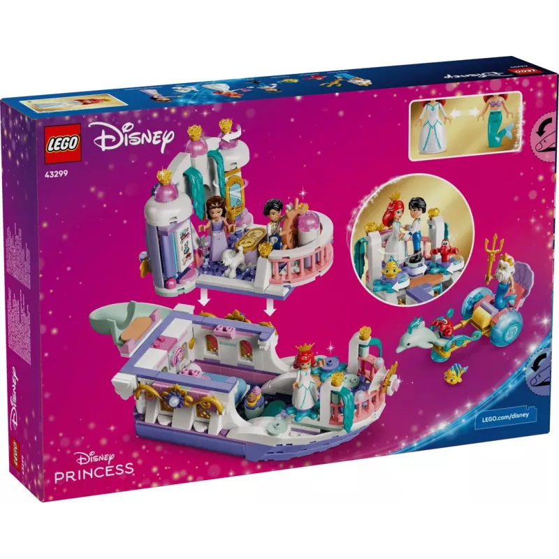 LEGO Disney 43299 Królewska łódź ślubna Ariel (519 elem.)