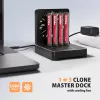 AXAGON ADSA-M2C44 USB4 40Gbps 4-zatokowa stacja dokująca M.2 NVMe SSD z funkcją klonowania offline, aluminium, aktywne chłodzenie