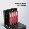 AXAGON ADSA-M2C44 USB4 40Gbps 4-zatokowa stacja dokująca M.2 NVMe SSD z funkcją klonowania offline, aluminium, aktywne chłodzenie