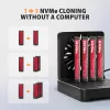 AXAGON ADSA-M2C44 USB4 40Gbps 4-zatokowa stacja dokująca M.2 NVMe SSD z funkcją klonowania offline, aluminium, aktywne chłodzenie