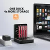 AXAGON ADSA-M2C44 USB4 40Gbps 4-zatokowa stacja dokująca M.2 NVMe SSD z funkcją klonowania offline, aluminium, aktywne chłodzenie