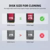 AXAGON ADSA-M2C44 USB4 40Gbps 4-zatokowa stacja dokująca M.2 NVMe SSD z funkcją klonowania offline, aluminium, aktywne chłodzenie