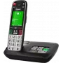 Gigaset EASY 500A DECT Telefon Bezprzewodowy z Automatyczną Sekretarką, Przyciskiem SOS, 2,2-calowym Kolorowym Wyświetlaczem, Czarny