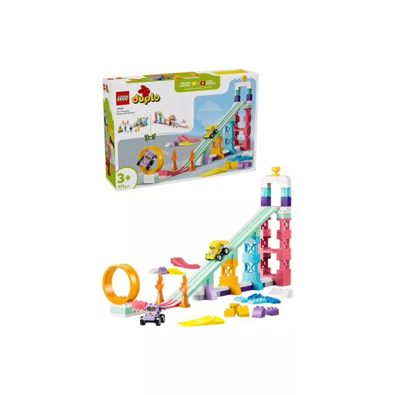 LEGO DUPLO 10478 3 w 1 Kreatywne Zjeżdżalnie z Pojazdami