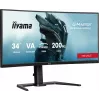 iiyama G-Master GCB3484WQSU-B2 Red Eagle 86.4 cm (34 inch) 3440 x 1440 pikseli UWQHD VA Curved Gaming Monitor 200Hz 0.6ms FreeSync Premium HDMI DisplayPort USB Hub Głośniki Czarny