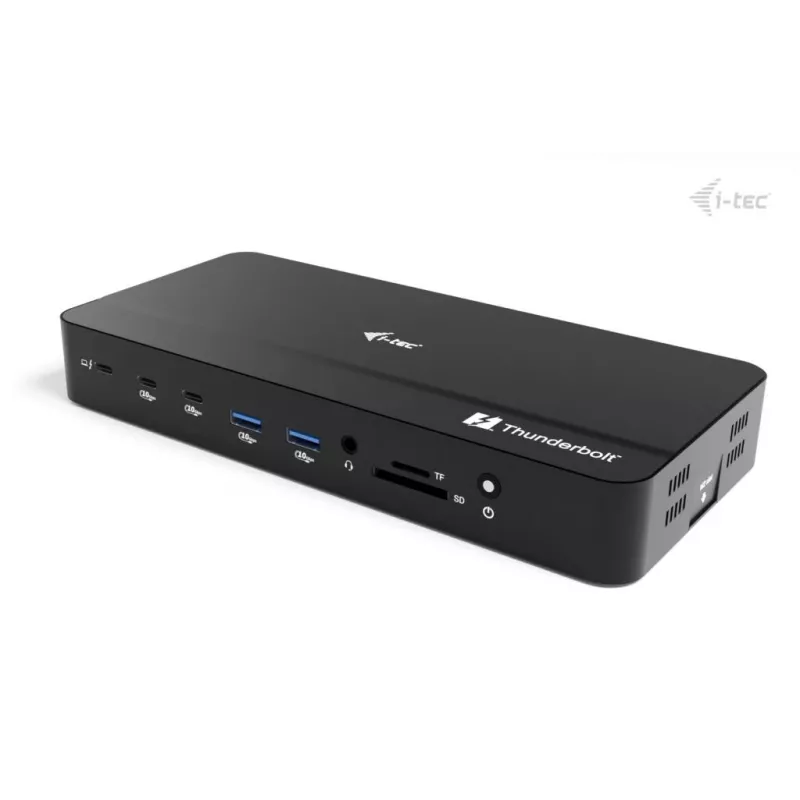 i-tec TB5 Triple Display Docking Station, 2x Thunderbolt 5, DP 2.1, 6x USB, M.2 NVMe slot, 2.5G LAN, SD/microSD, Audio, PD 140W