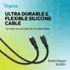 DIGITUS USB4 Version 2.0 Silicone Cable USB-C do USB-C 80Gbps 240W 16K 0.5m Czarny AK-300350-005-S