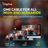 DIGITUS USB4 Version 2.0 Silicone Cable USB-C do USB-C 80Gbps 240W 16K 0.5m Czarny AK-300350-005-S