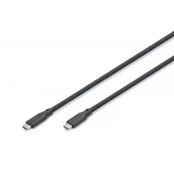 DIGITUS USB4 Version 2.0 Silicone Cable USB-C do USB-C 80Gbps 240W 16K 0.5m Czarny AK-300350-005-S