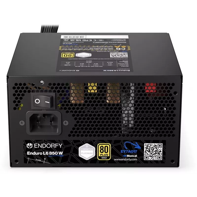 Zasilacz ENDORFY Enduro L6 850 W 20+4 pin ATX 3.1 80 PLUS Gold Czarny