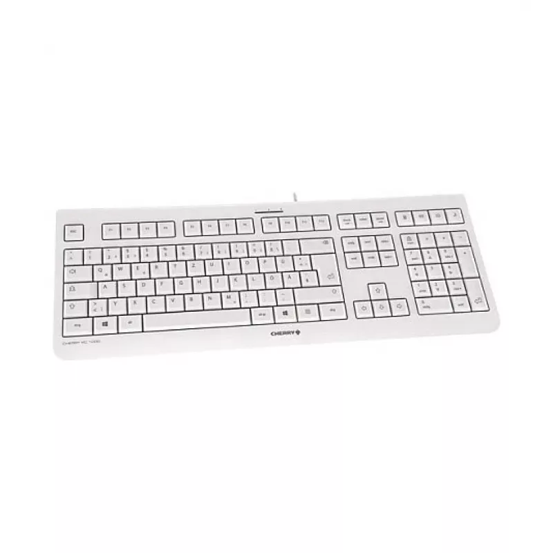 CHERRY KC 1000 Wired USB Keyboard - Spanish QWERTY Layout, Pale Grey