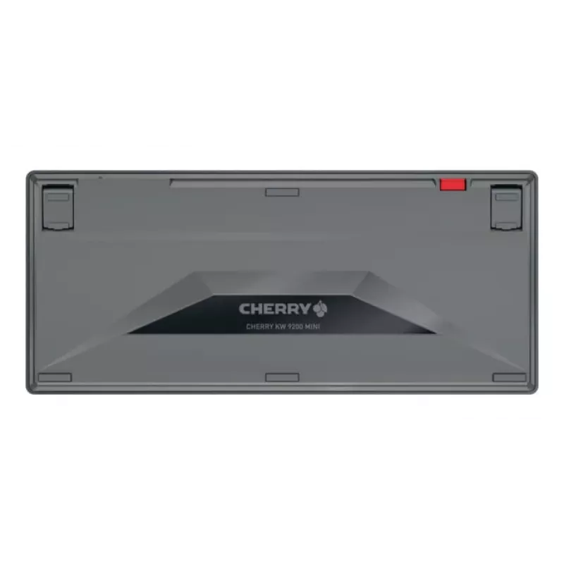 CHERRY KW 9200 MINI Bezprzewodowa kompaktowa klawiatura, ładowalna, 2.4 GHz + Bluetooth + USB-C, czarna (belgijski AZERTY) JK-9250BE-2