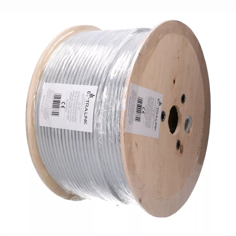 Extralink CAT6A F/FTP kabel instalacyjny wewnętrzny skrętka 305 m EX.96624