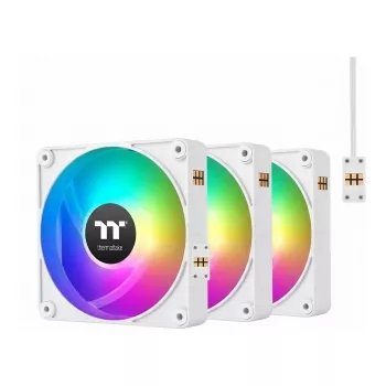 Thermaltake CT120 EX Infinity ARGB Sync White | 120mm Infinity Mirror Hydraulic Bearing PWM Wentylator obudowy 3-Pack