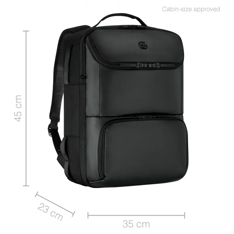 Wenger UrbanOne Travel 15.6 inch Laptop Backpack 33L Black 653888