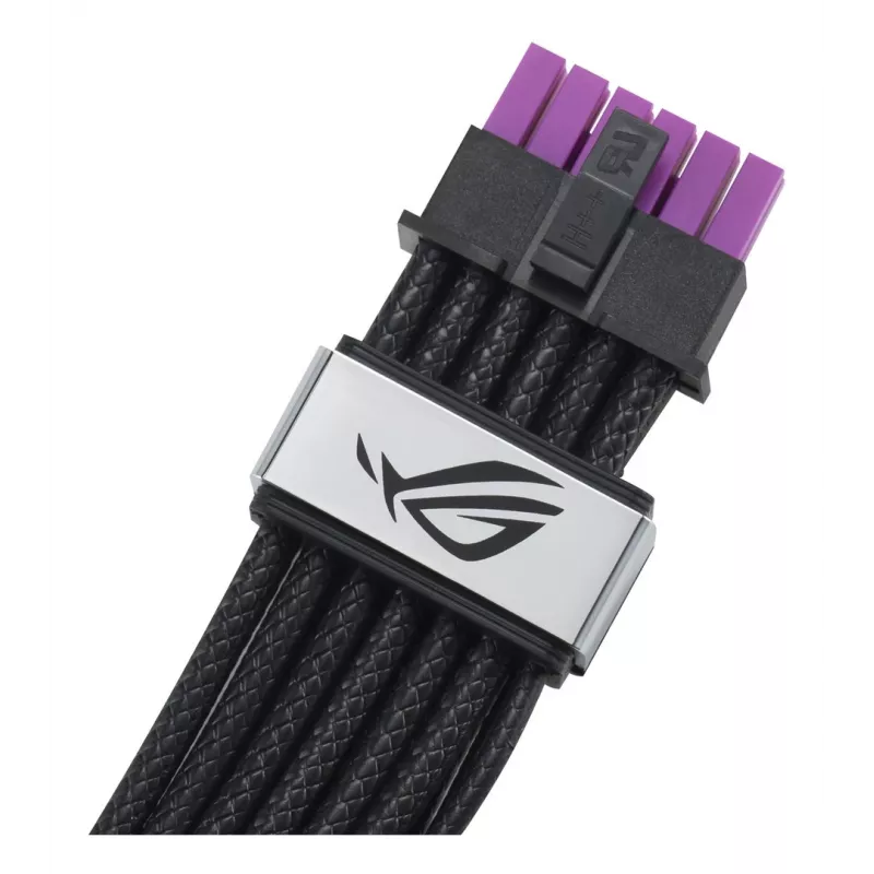 ASUS ROG Equalizer 12V-2x6 PCIe 5.1 / ATX 3.1 GPU Power Cable, 0.75 m, 16 AWG, Black (90YE00BN-B0QA00)
