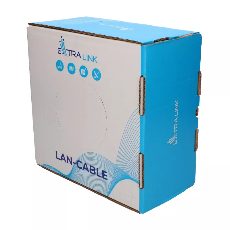 Extralink CAT6A U/UTP indoor twisted pair installation cable 100 m EX.96655