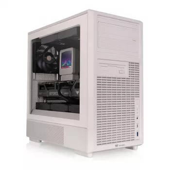 Thermaltake Retro 260 TG Beige — Obudowa Micro-ATX, szkło hartowane, 2x wentylatory 120mm, USB-C, wsparcie dla radiatora 280mm / GPU 370mm