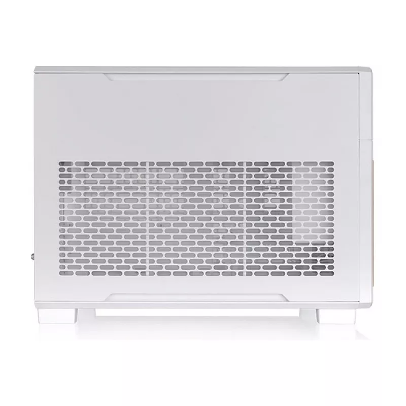 Thermaltake TR200 WS Snow White — Obudowa Micro-ATX, Mesh z Prawdziwym Drewnianym Wykończeniem Przodu, 1x Wentylator 120mm, USB-C, Wsparcie dla Radiatora 360mm / GPU 365mm