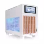 Thermaltake TR200 WS Snow White — Obudowa Micro-ATX, Mesh z Prawdziwym Drewnianym Wykończeniem Przodu, 1x Wentylator 120mm, USB-C, Wsparcie dla Radiatora 360mm / GPU 365mm