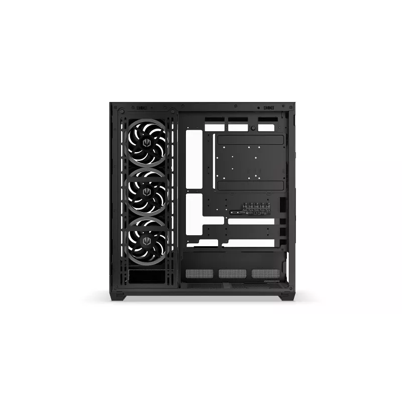 ENDORFY Fishtank 6000 Corona Mid-Tower PC Case - Czarny, Podwójne hartowane szkło, 4x wentylatory ARGB, USB-C, E-ATX