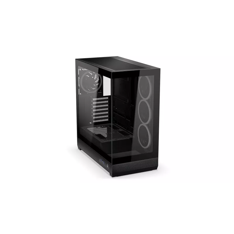 ENDORFY Fishtank 6000 Corona Mid-Tower PC Case - Czarny, Podwójne hartowane szkło, 4x wentylatory ARGB, USB-C, E-ATX