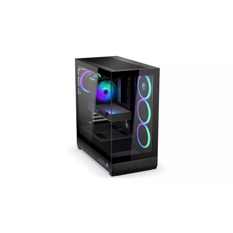 ENDORFY Fishtank 6000 Corona Mid-Tower PC Case - Czarny, Podwójne hartowane szkło, 4x wentylatory ARGB, USB-C, E-ATX
