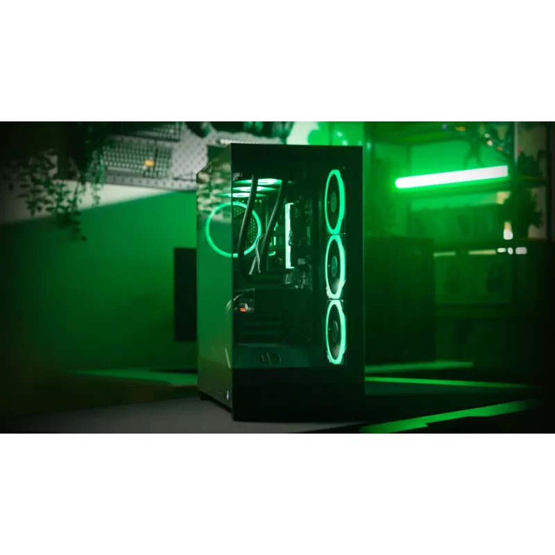 Obudowa PC ENDORFY Fishtank 6000 Flex Mid-Tower - Czarna, podwójne hartowane szkło, USB-C, E-ATX, gotowa na back-connect (bez wentylatorów)