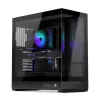 Obudowa PC ENDORFY Fishtank 6000 Flex Mid-Tower - Czarna, podwójne hartowane szkło, USB-C, E-ATX, gotowa na back-connect (bez wentylatorów)