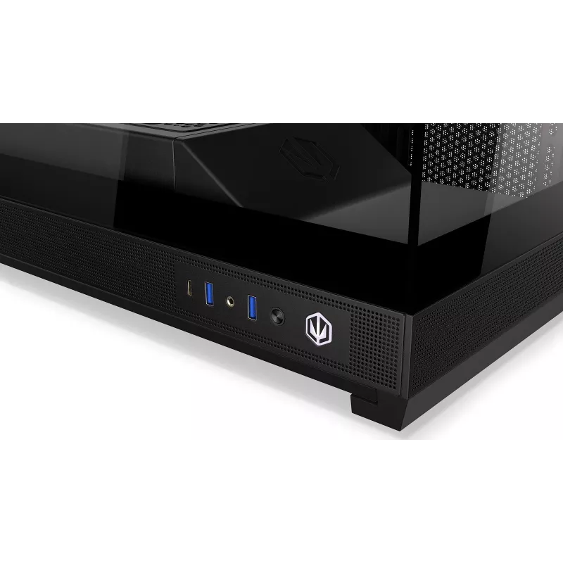 Obudowa PC ENDORFY Fishtank 6000 Flex Mid-Tower - Czarna, podwójne hartowane szkło, USB-C, E-ATX, gotowa na back-connect (bez wentylatorów)
