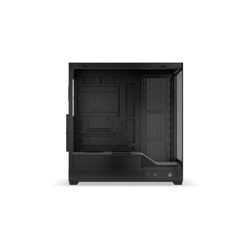 Obudowa PC ENDORFY Fishtank 6000 Flex Mid-Tower - Czarna, podwójne hartowane szkło, USB-C, E-ATX, gotowa na back-connect (bez wentylatorów)