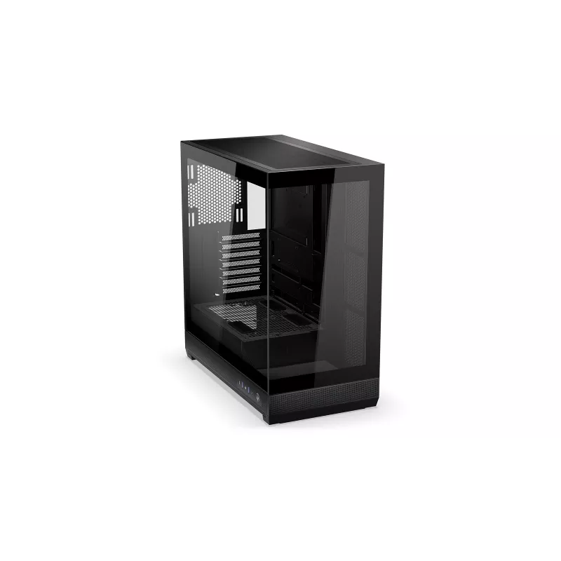 Obudowa PC ENDORFY Fishtank 6000 Flex Mid-Tower - Czarna, podwójne hartowane szkło, USB-C, E-ATX, gotowa na back-connect (bez wentylatorów)