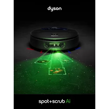 Dyson Spot+Scrub Ai Odkurzacz Robot Mopujący na Mokro i Sucho 586183-01 Czarny