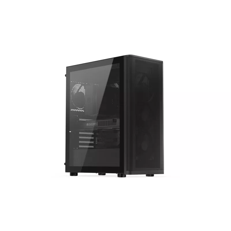 ENDORFY Ventum 400 Air ATX PC Case - Czarny, Szkło hartowane, 4x Stratus 120 PWM, USB-C