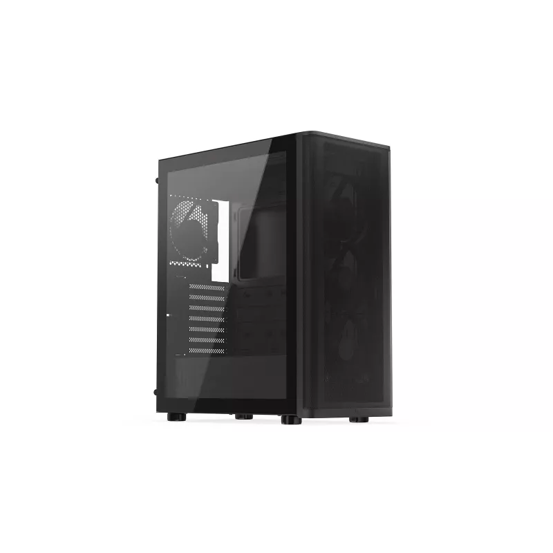 ENDORFY Ventum 400 Air ATX PC Case - Czarny, Szkło hartowane, 4x Stratus 120 PWM, USB-C