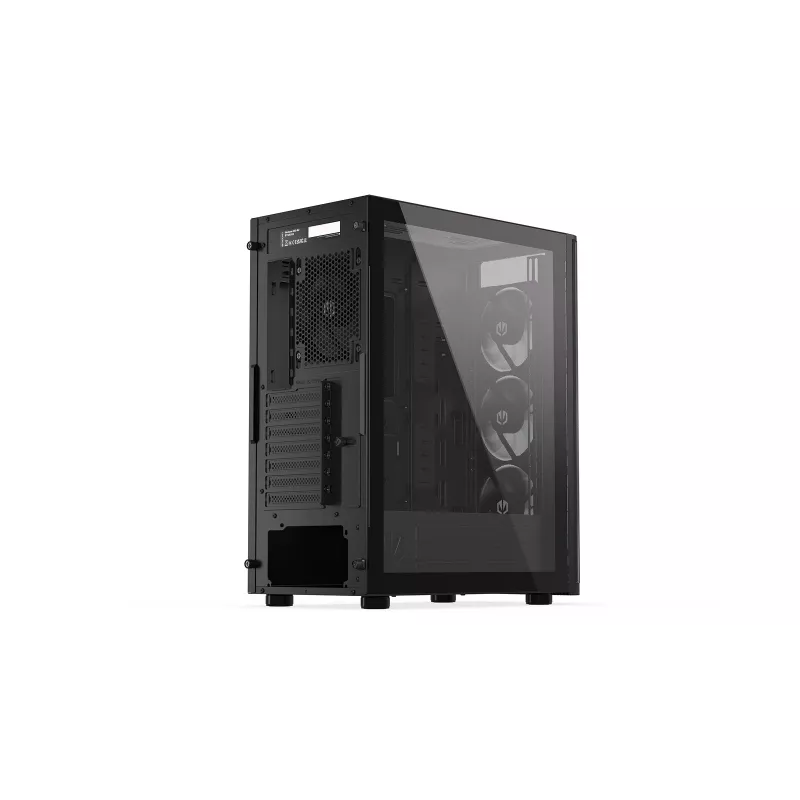 ENDORFY Ventum 400 Air ATX PC Case - Czarny, Szkło hartowane, 4x Stratus 120 PWM, USB-C