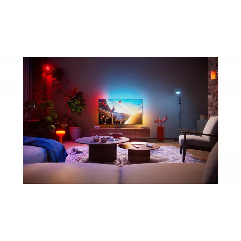 Philips 43PUS8001/12 43 cale (108 cm) 4K Ultra HD LED Ambilight Smart TV, 3840x2160, Titan OS, Dolby Atmos, HDR10+, Czarny