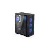 ENDORFY Ventum 400 ARGB ATX PC Case - Czarny, Szkło hartowane, 4x Stratus 120 PWM ARGB Wentylatory, Kontroler ARGB i PWM, USB-C