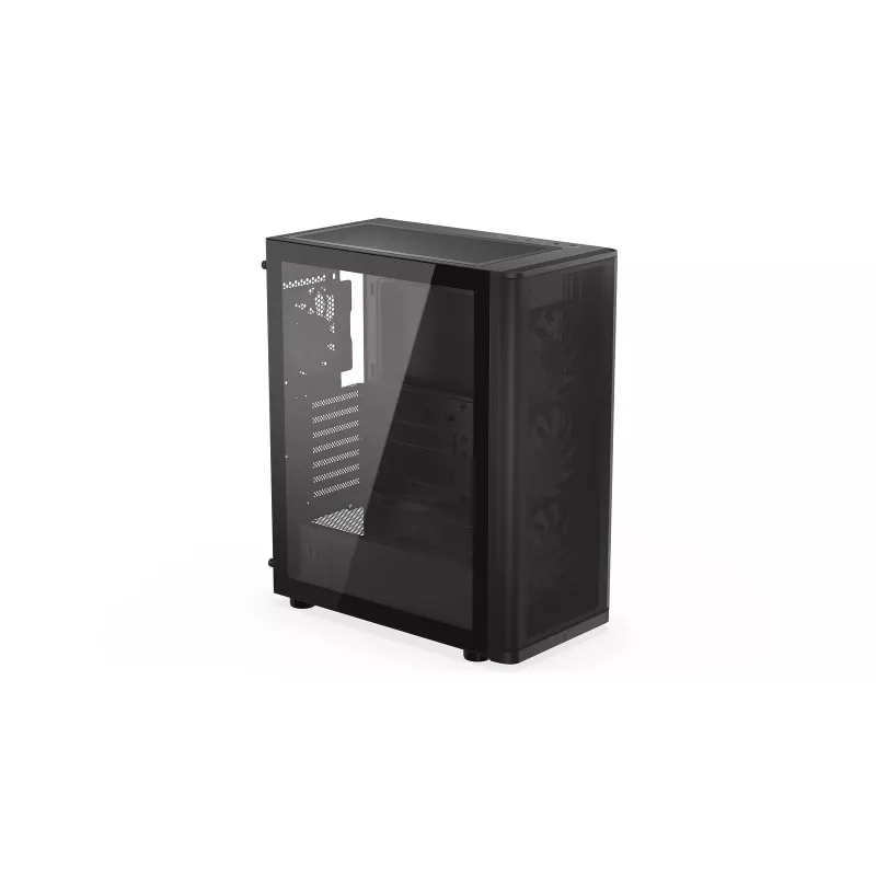 ENDORFY Ventum 400 ARGB ATX PC Case - Czarny, Szkło hartowane, 4x Stratus 120 PWM ARGB Wentylatory, Kontroler ARGB i PWM, USB-C