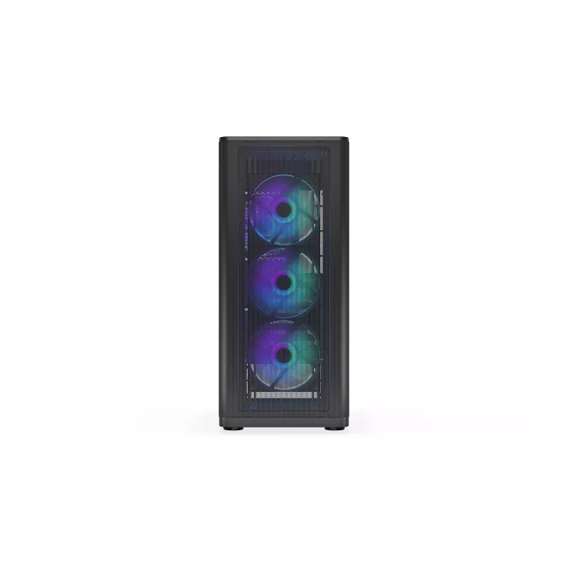 ENDORFY Ventum 400 ARGB ATX PC Case - Czarny, Szkło hartowane, 4x Stratus 120 PWM ARGB Wentylatory, Kontroler ARGB i PWM, USB-C